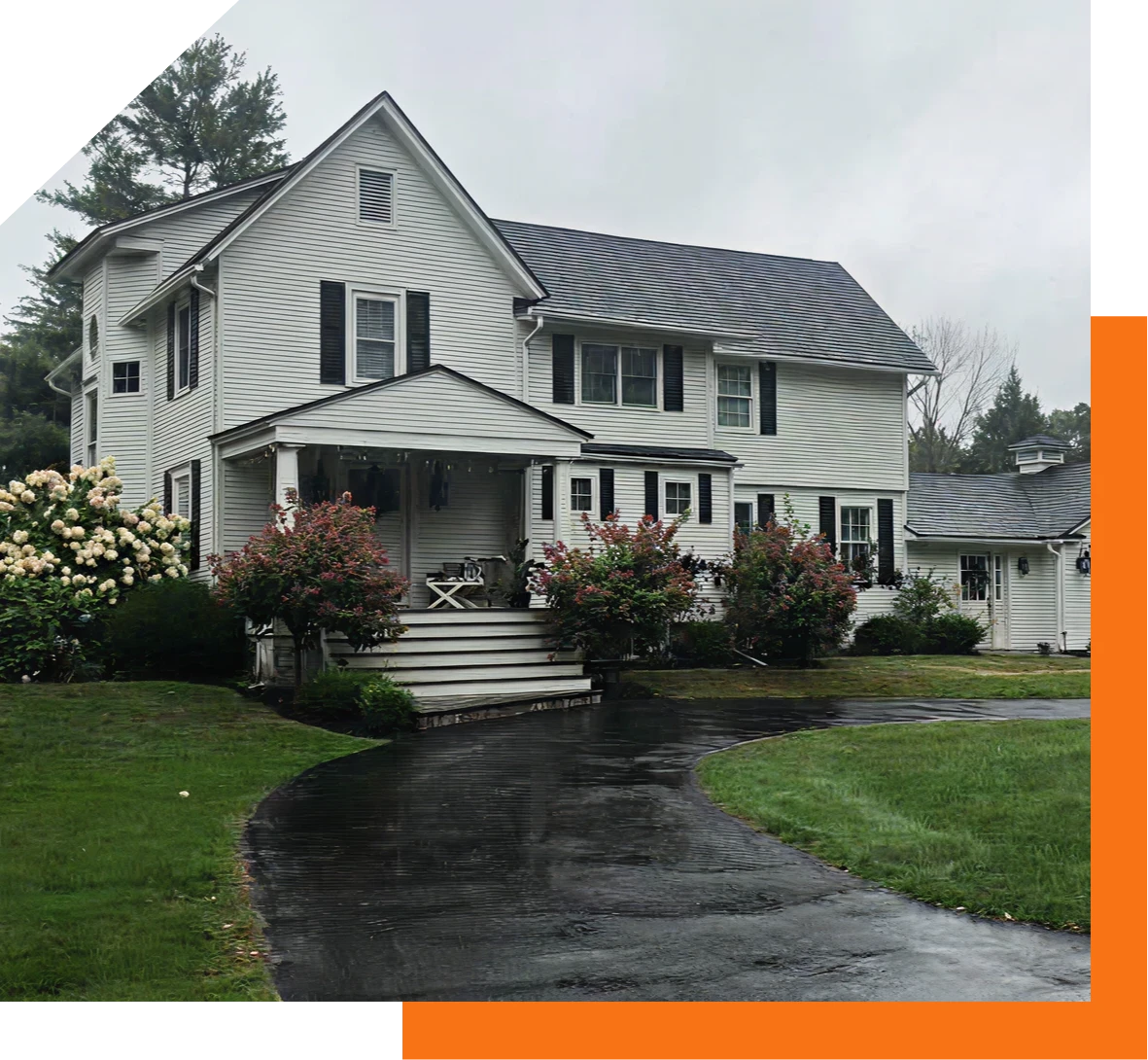 Classic two-story house with driveway