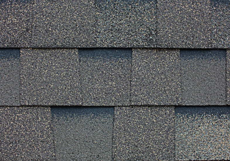 Gray shingle roofing detail